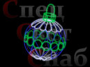 Светодиодная фигура "Елочный шар". Зелено-синий