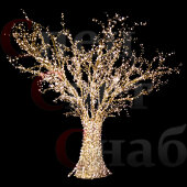 Светодиодная фигура 3 D Дерево-Клен, металлокаркас, теплое-белое свечение