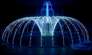 Световой фонтан Арктический Синий 9*9*4 м