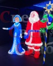 Новогоднее украшение для города. Комплект акриловых фигур "Дед Мороз и Снегурочка" 2 м