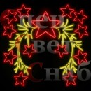Светодиодная консоль "Еловая ветвь со звездами"