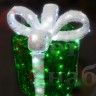 Световая декоративная композиция "Подарок" 0,75 х 0,6 х 0,6 Цилиндр Зеленый