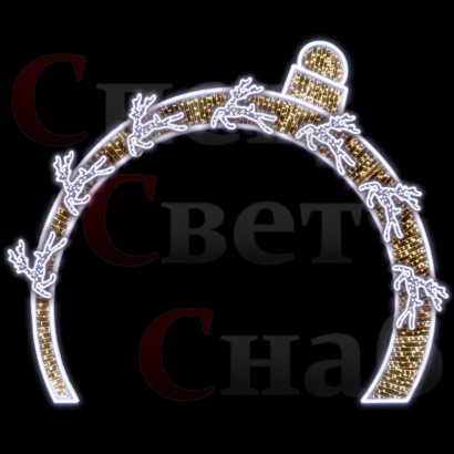 Новогодняя Арка "Шар" 3 х 3.5 м Летящие олени 7