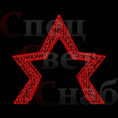 Светодиодная арка "Звезда" 4м Объемная Красная