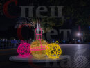Новогодняя композиция "Разноцветные елочные шары" 2